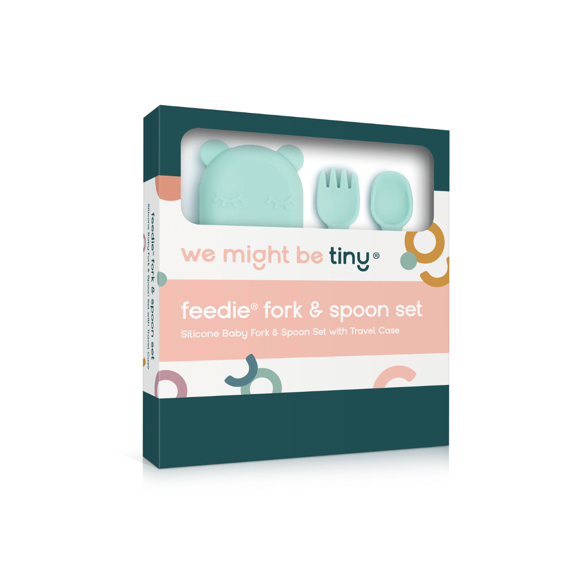 Feedie packaging 1 Baby Fork & Spoon Set – Mint - Image 5